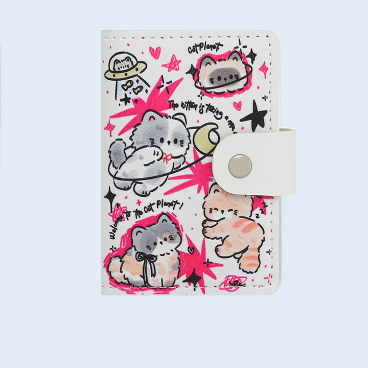 Cute Cartoon Cat-Themed Passport Holder Kalsten