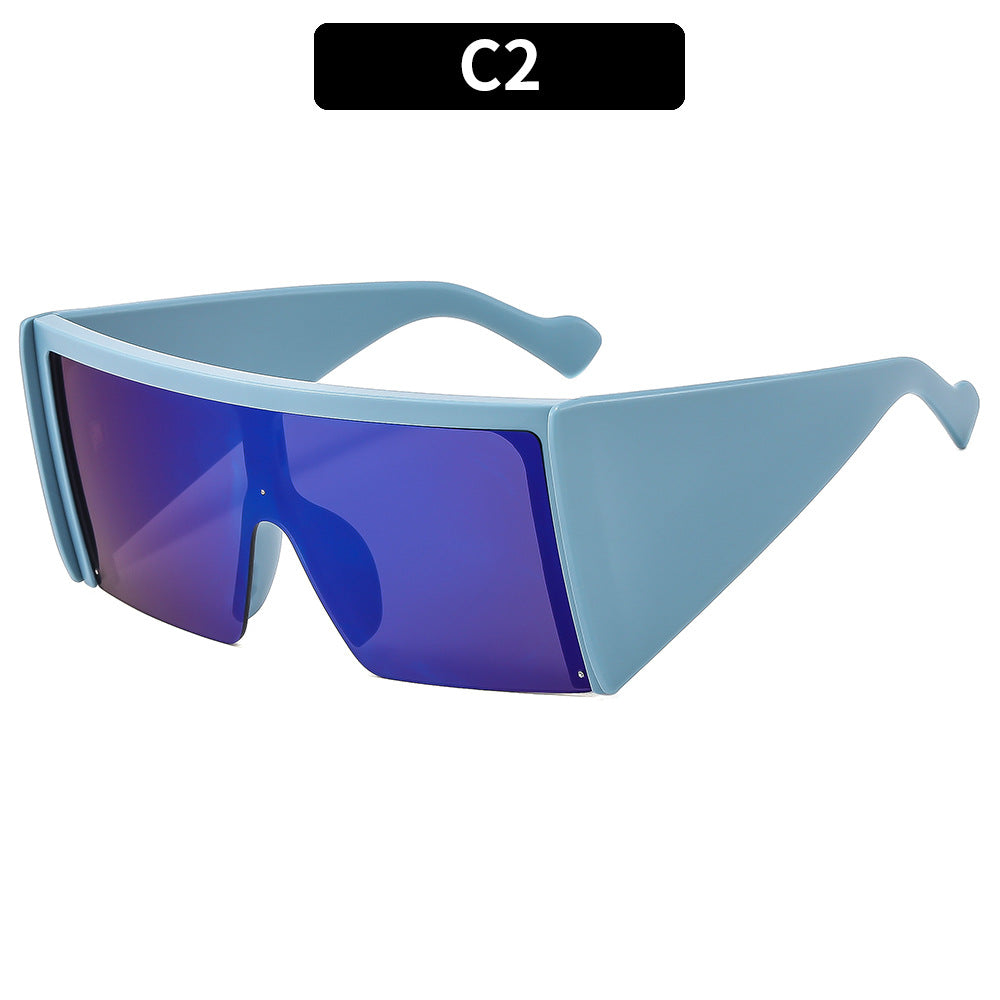 Futuristic Wide Lens Shield Sunglasses