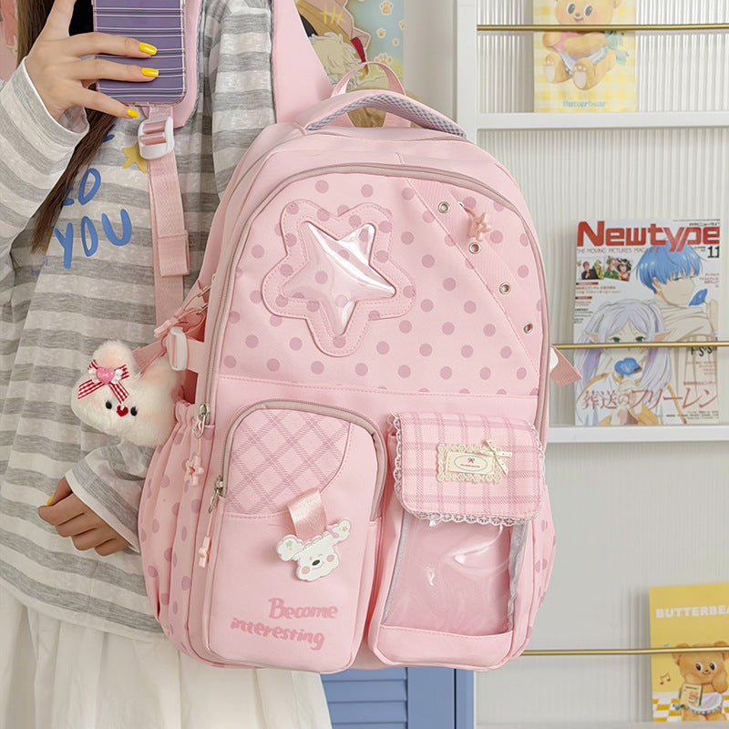 Cute Polka Dot Character Backpack Kalsten