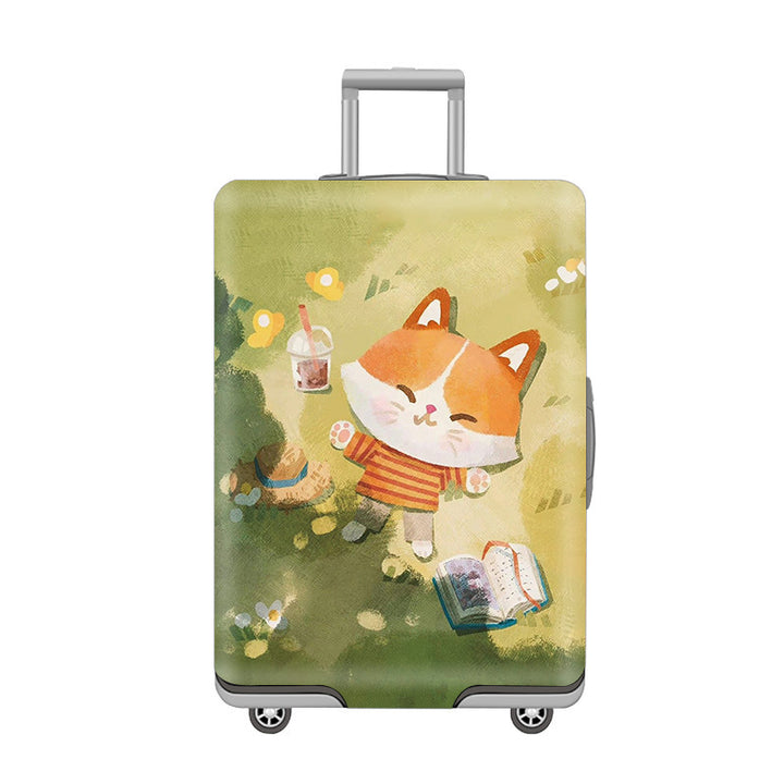 Women’s Hard Shell Suitcase with Cheerful Cat Design Kalsten