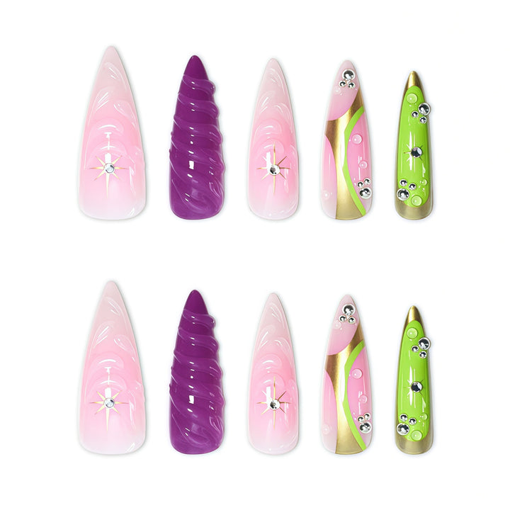 Artistic Press-On Nail Set Kalsten