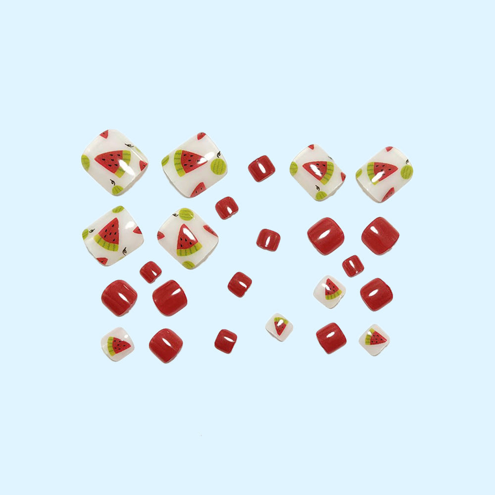 Artificial nails with fruity watermelon design Kalsten