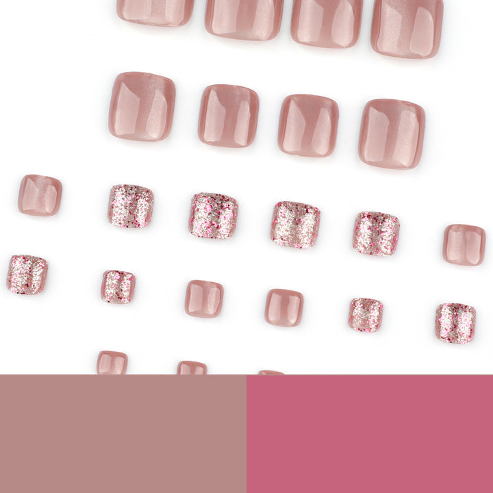 Artistic toenail design with glitter accents Kalsten