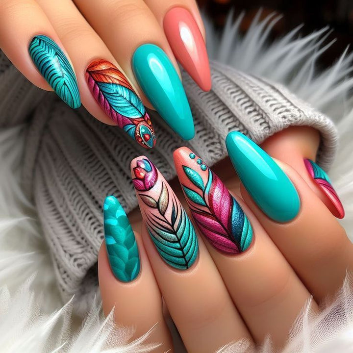 Luxury Botanical Design Press-On Nails Kalsten