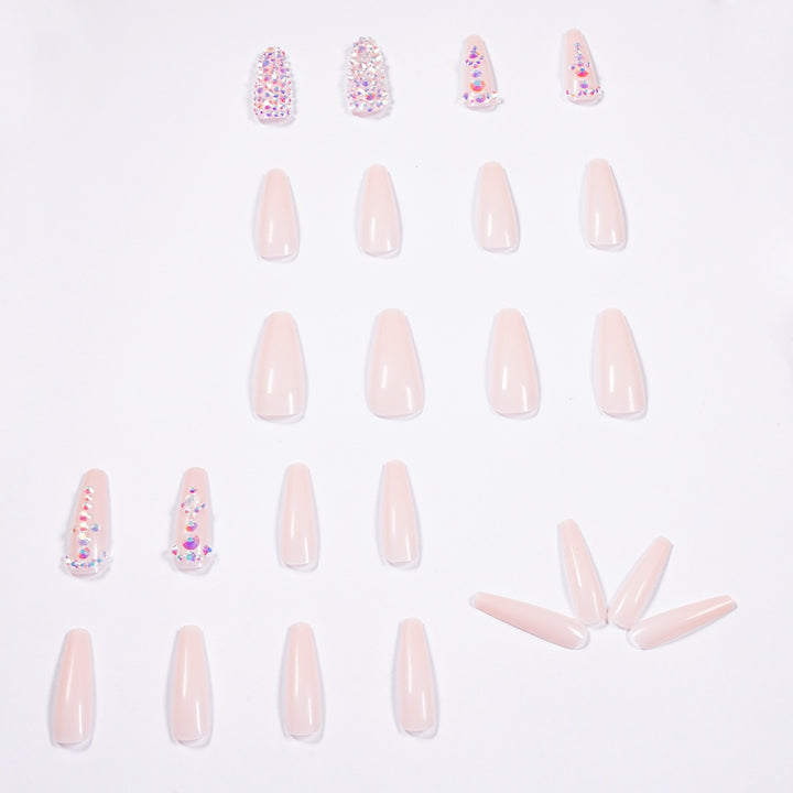 Glamorous nail extensions with rhinestone accents Kalsten