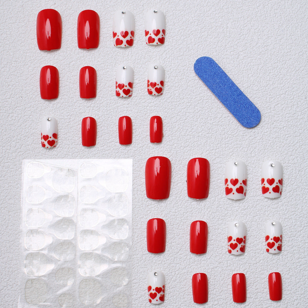 Romantic Heart-Inspired Press-On Nails Kalsten