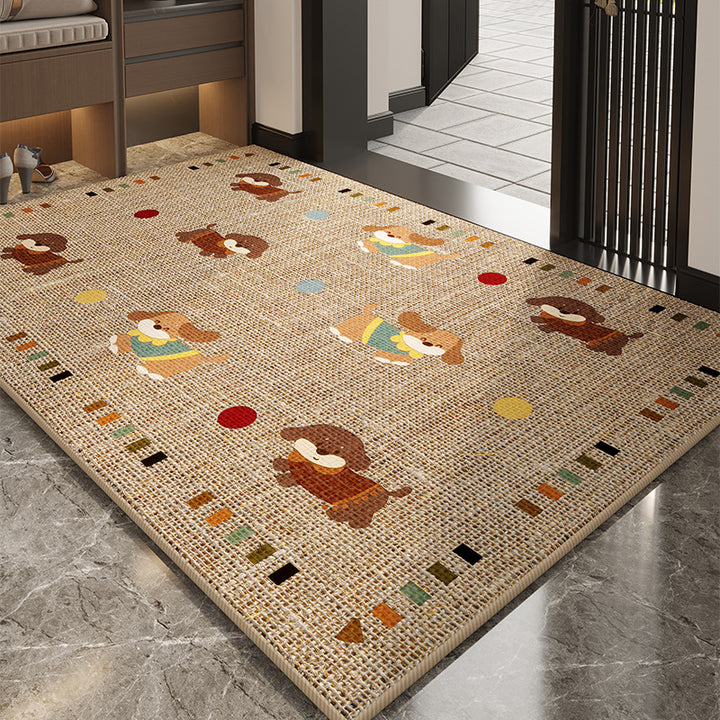 Geometric Patterned Welcome Mat for Home Entryway