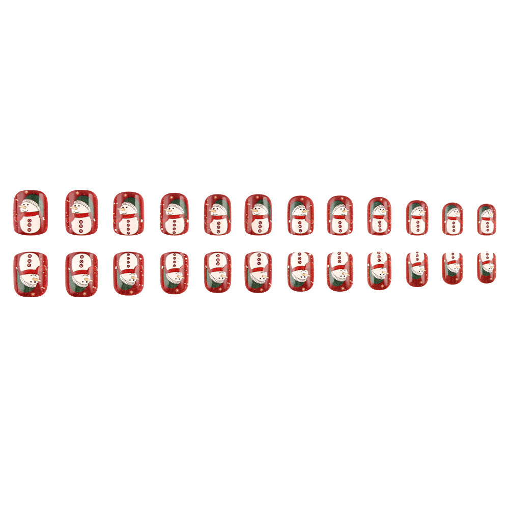 Holiday-Themed Snowman Nail Art Kalsten