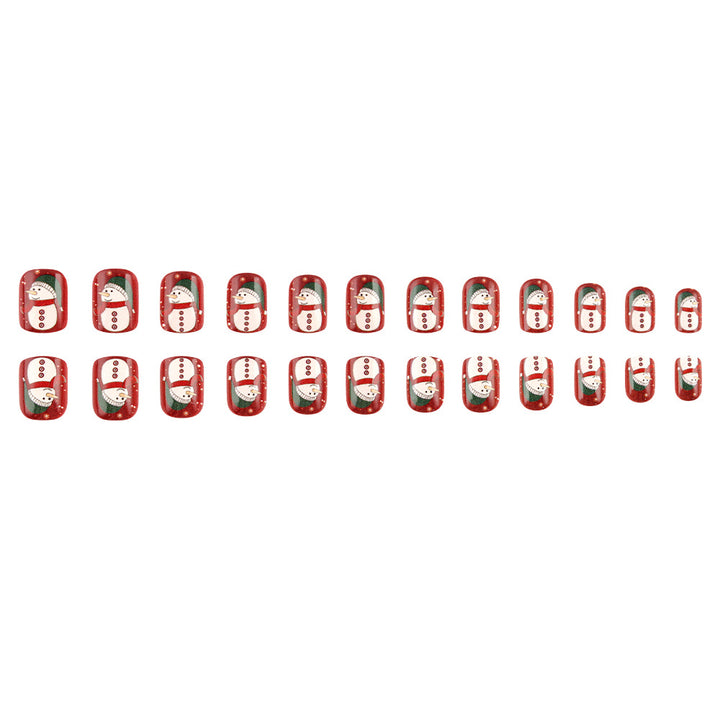 Holiday-Themed Snowman Nail Art Kalsten