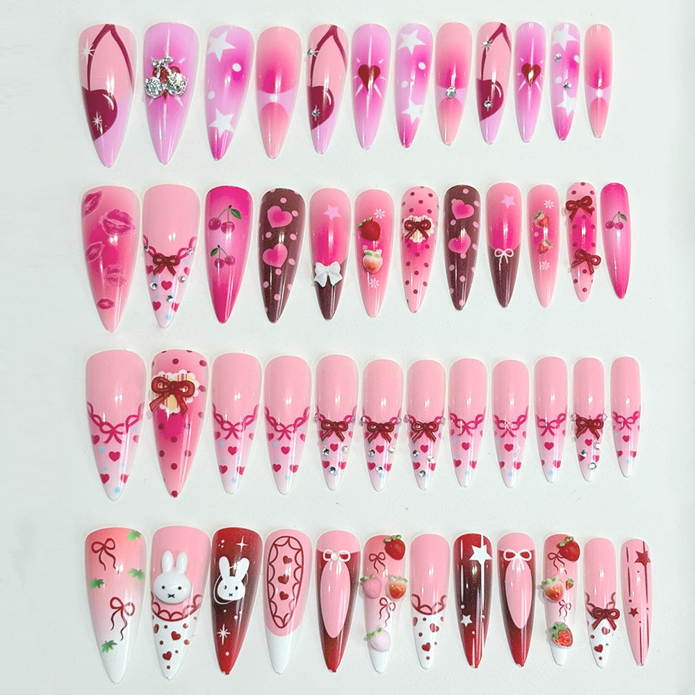 Decorative Press-On Nail Art Set with Cartoon Themes Kalsten