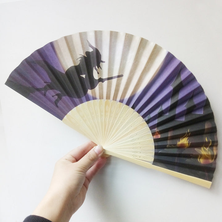 Ladies Fan with Creative Halloween Design Kalsten