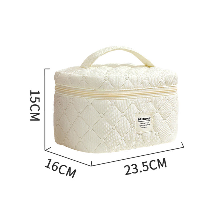 Quilted Multi-Compartment Makeup Organizer Kalsten