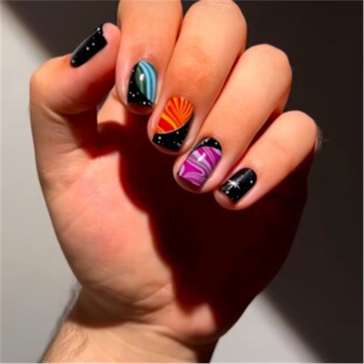Artistic Press-On Nail Set with Premium Embellishments Kalsten