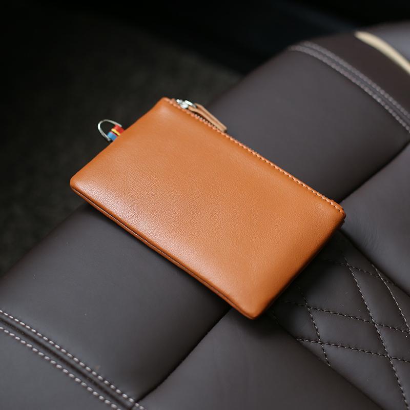 Zippered Leather Cardholder Kalsten
