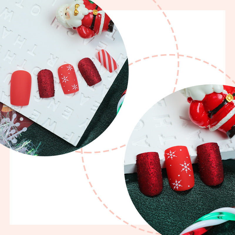Stylish artificial nail set with versatile festive designs Kalsten