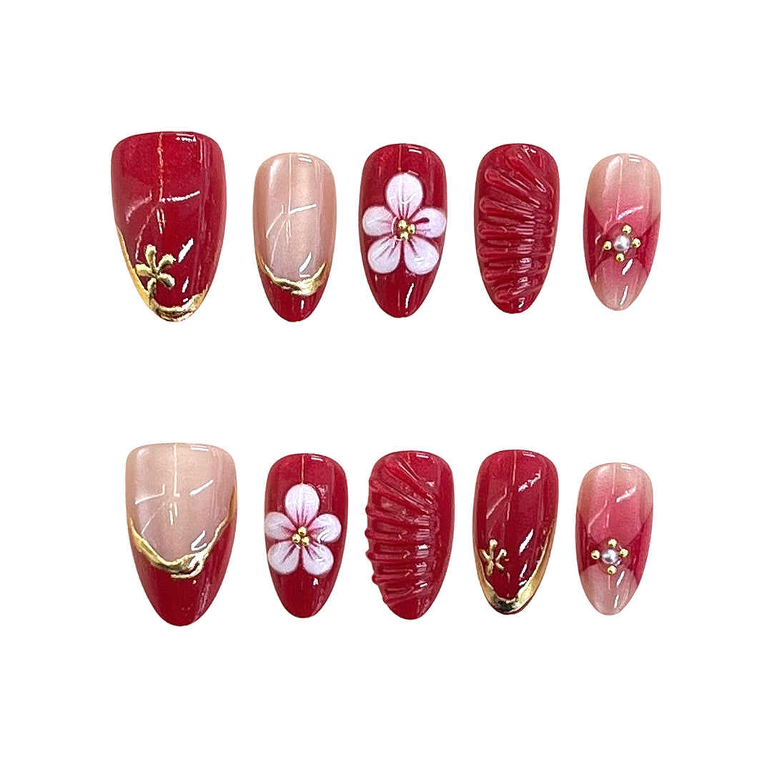 Artistic Cherry Blossom Design Press-On Nails Kalsten
