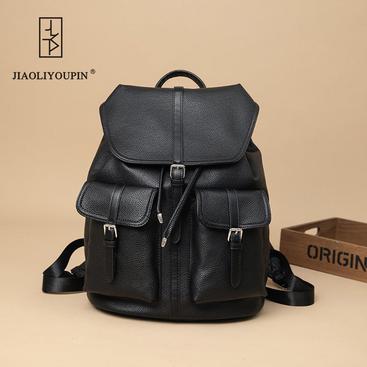 Premium Leather Laptop Backpack