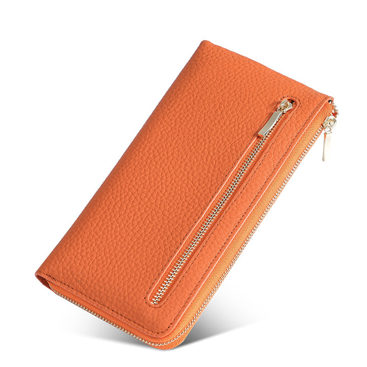 Premium Leather Zip Around Wallet