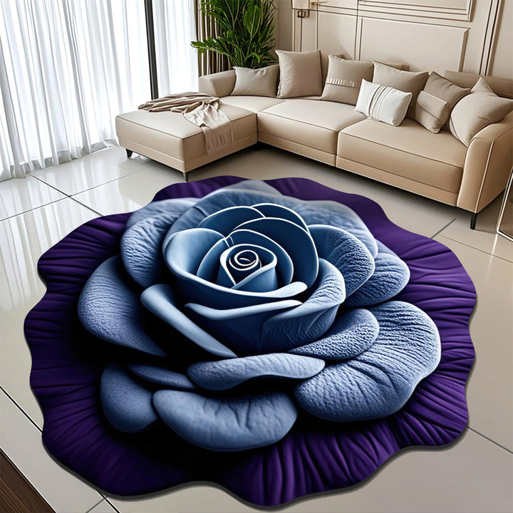 Floral-Themed Plush Area Rug