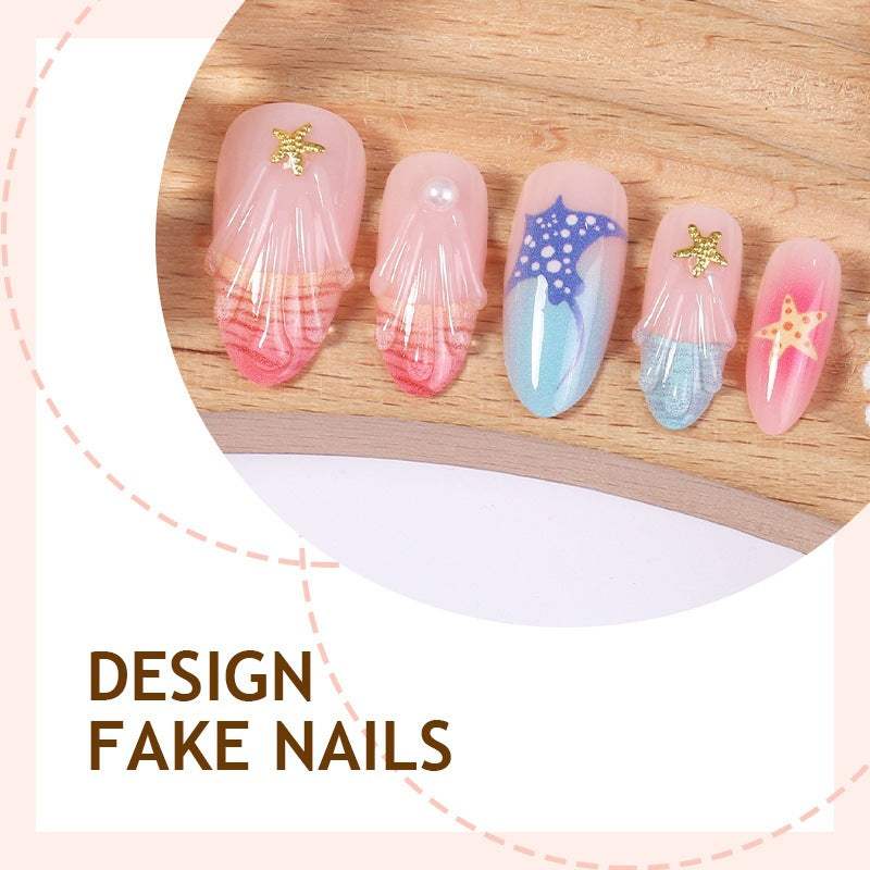 Artificial nail set with maritime motifs Kalsten