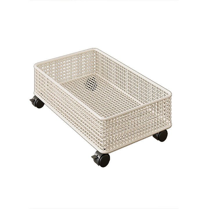 Low-Profile Metal Mesh Under-Bed Storage Basket