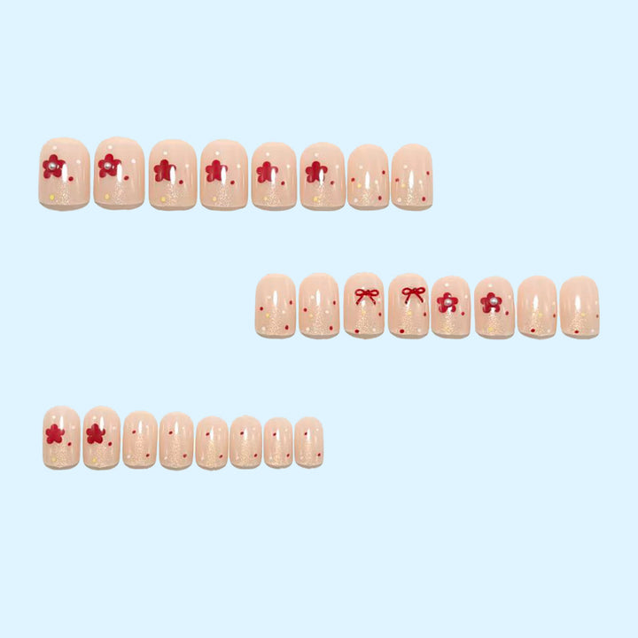 Festive artificial nails with delicate Christmas motifs Kalsten