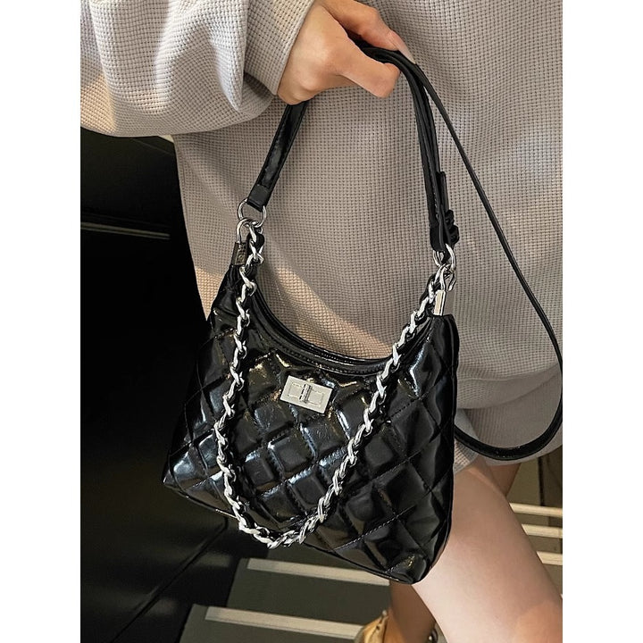 Quilted Faux Leather Chain Handbag Kalsten