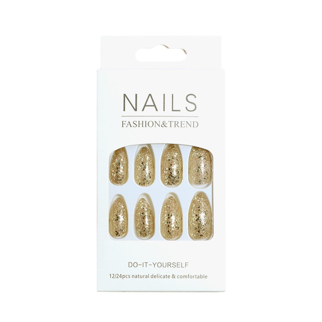 Glittering Long Stiletto Press-On Nails Kalsten