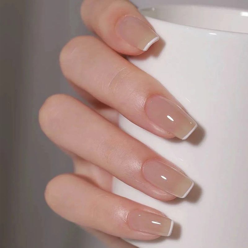Decorative Press-On Nail Art with Elegant Black Tips Kalsten