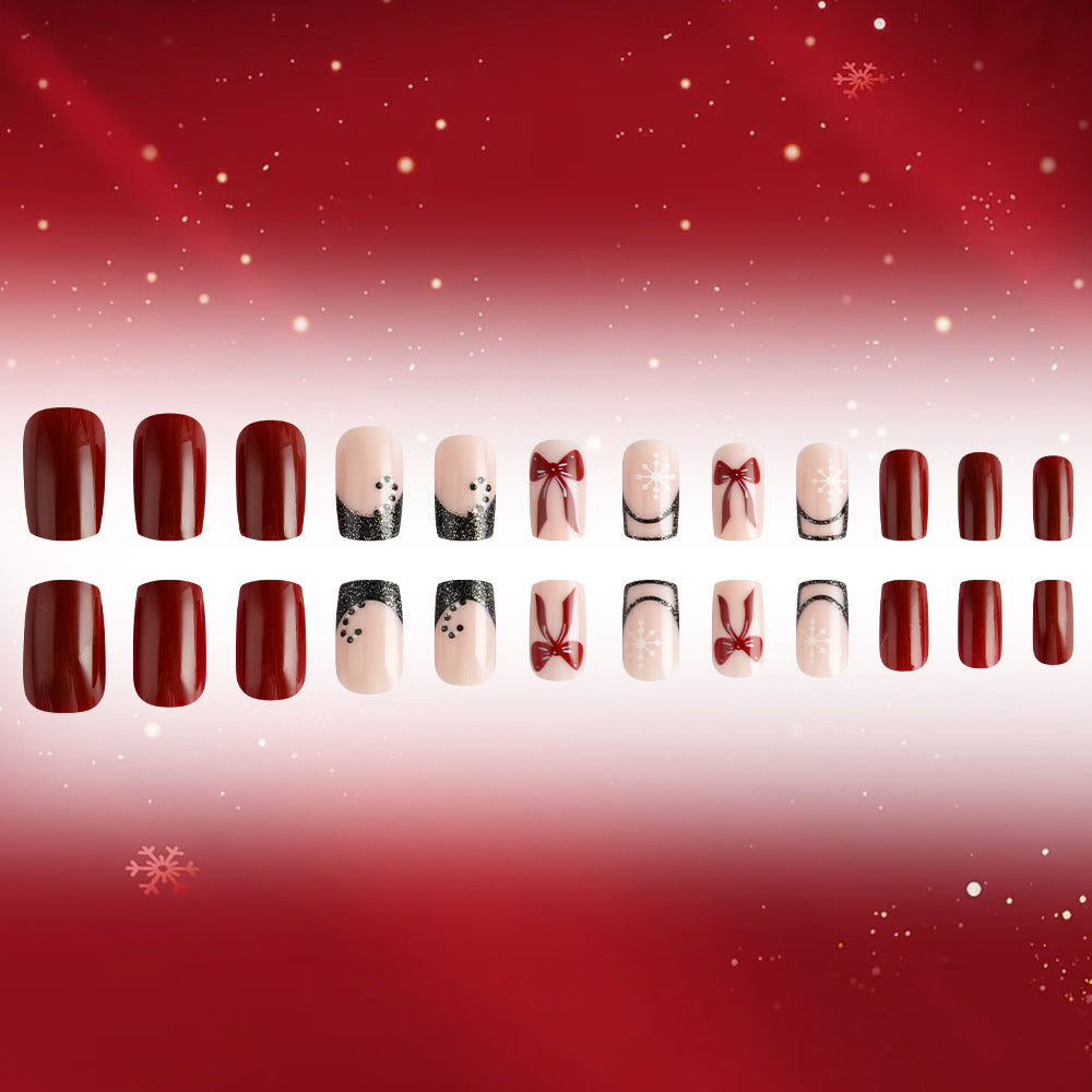 Festive Glamorous Press-On Nail Art Set Kalsten