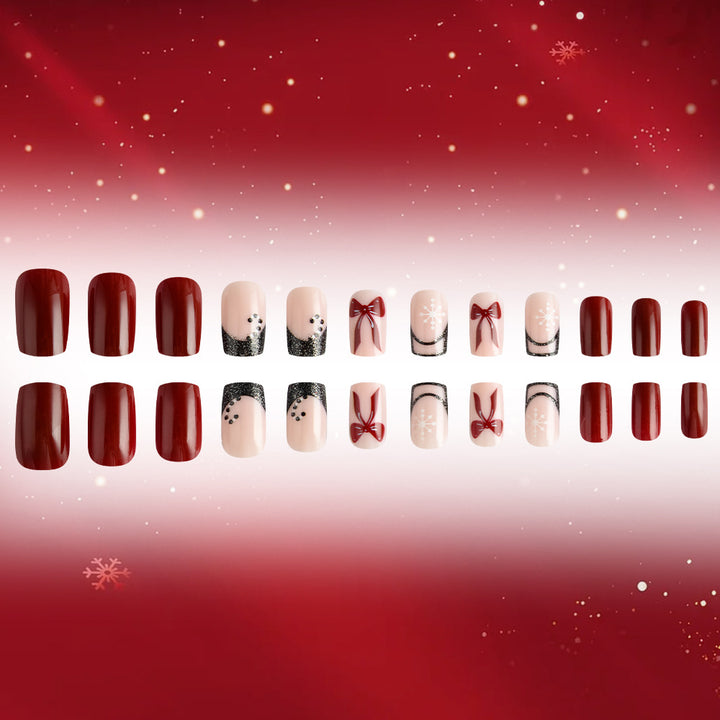 Festive Glamorous Press-On Nail Art Set Kalsten