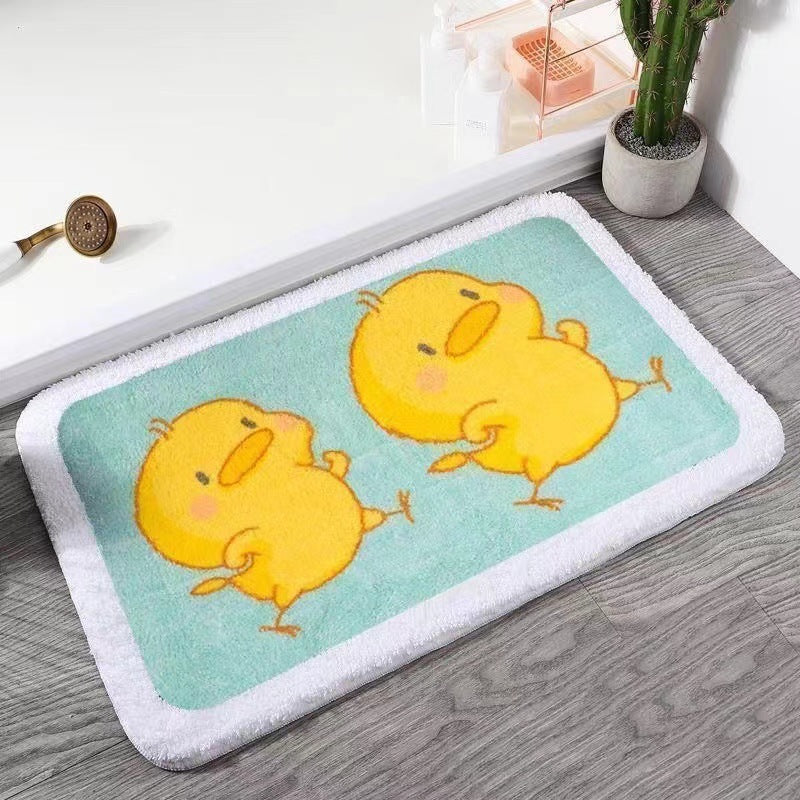 Playful Cat-Themed Bath Mat