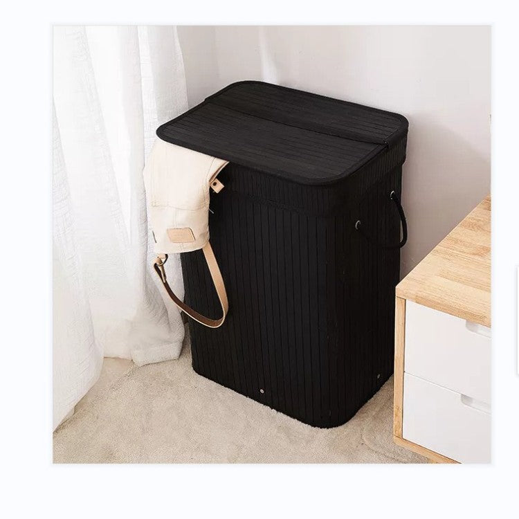Elegant Laundry Basket Made of Natural Bamboo Kalsten