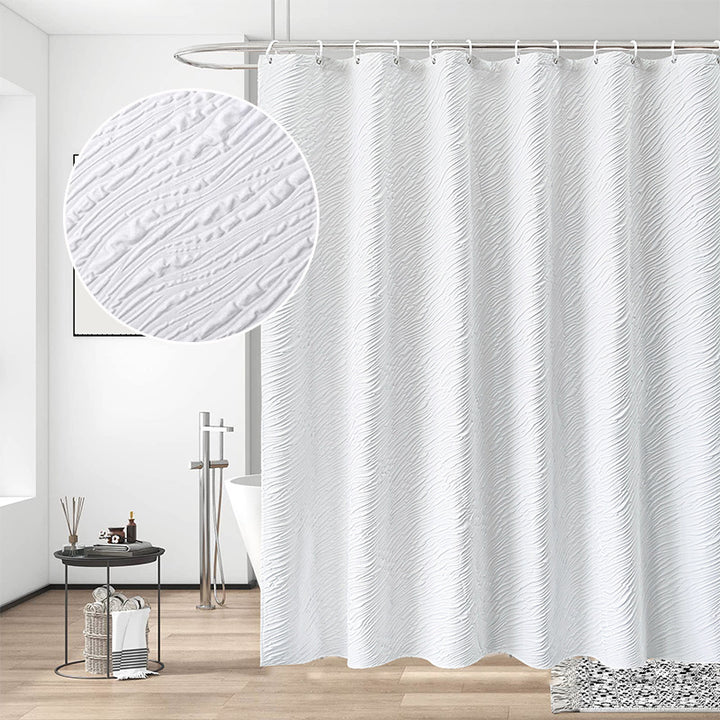Textured Waterproof Shower Curtain Kalsten