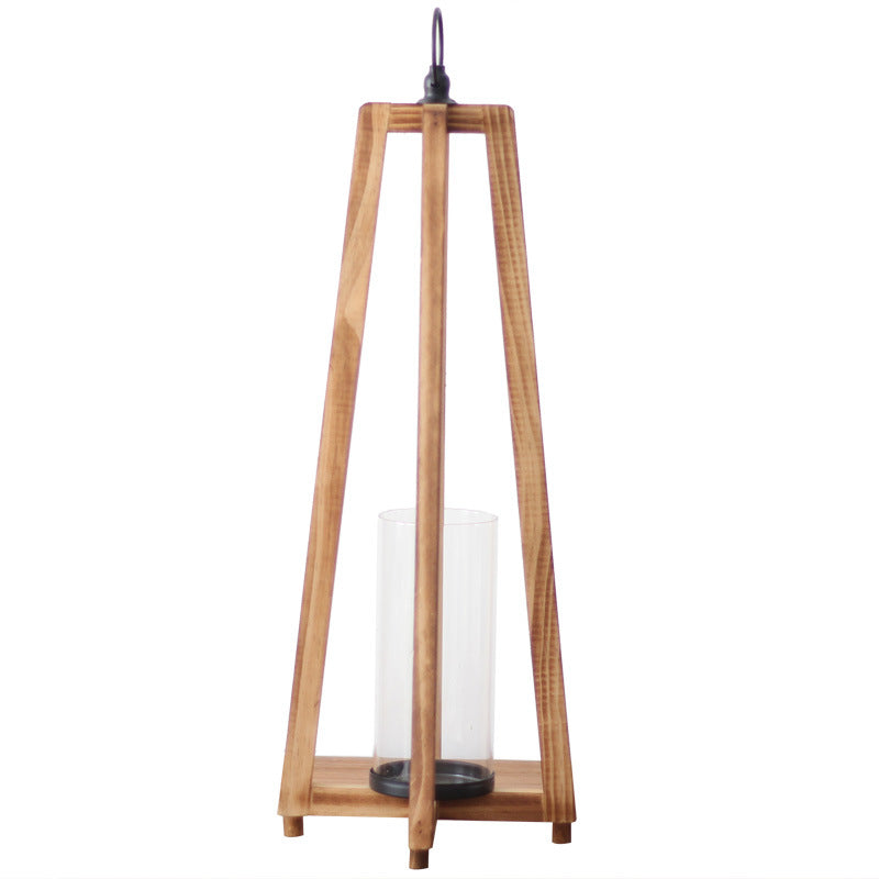 Elegant lantern made of wood and glass Kalsten