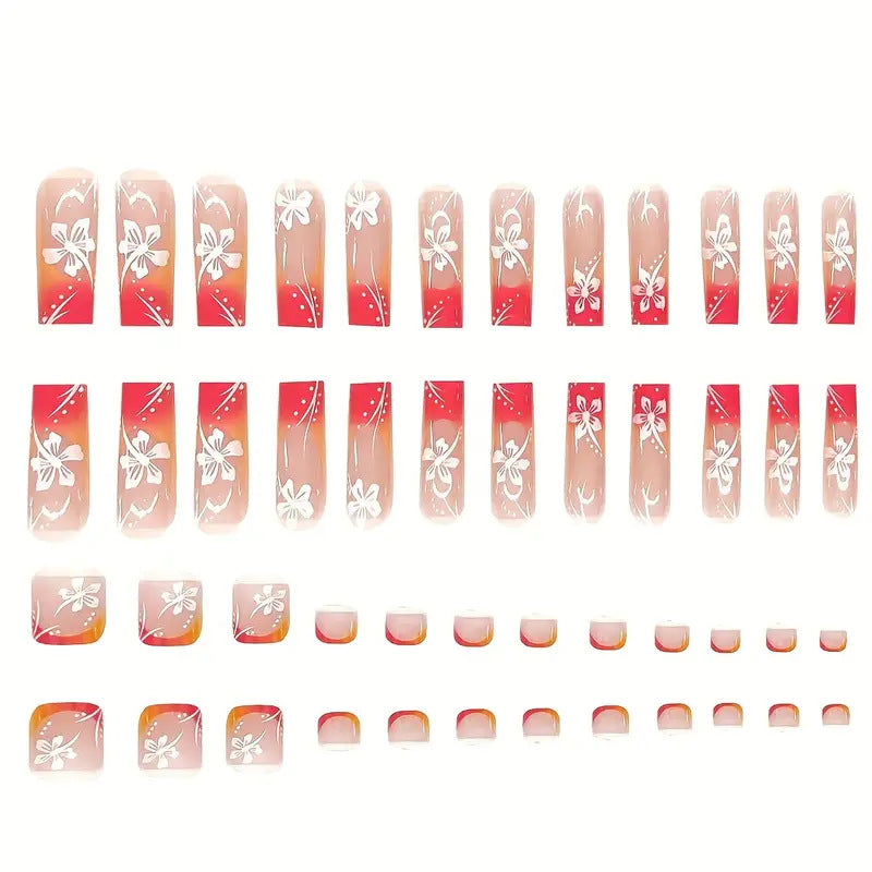 Vibrant Gradient Press-On Nail Art Set Kalsten