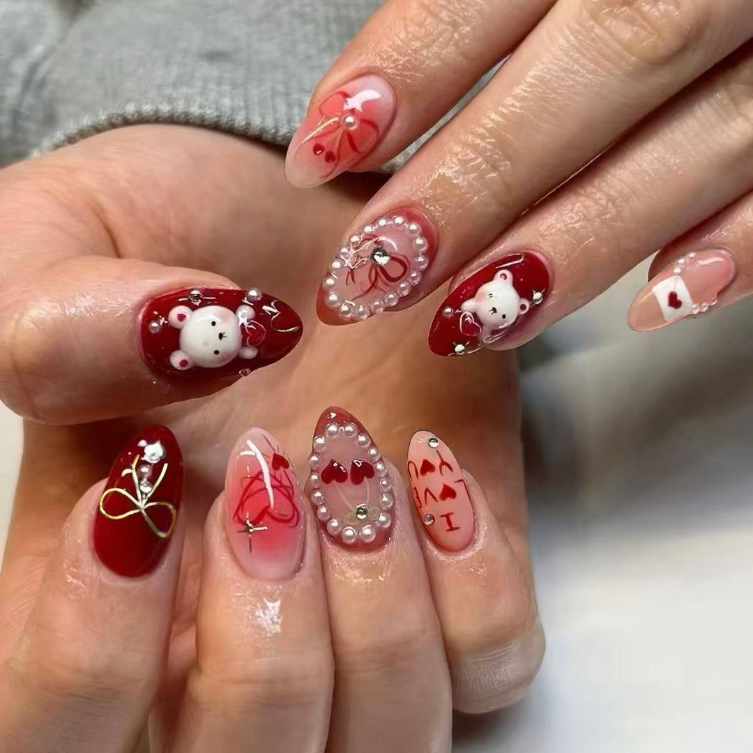 Artistic Nail Set with Loving Designs Kalsten