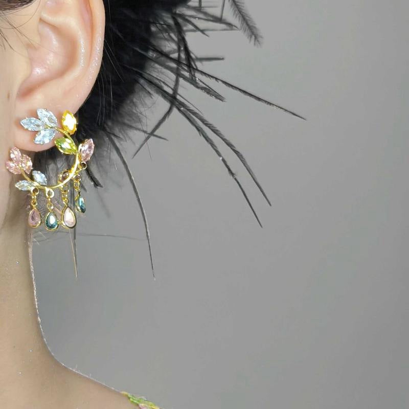 Artistic Floral Drop Earrings Kalsten