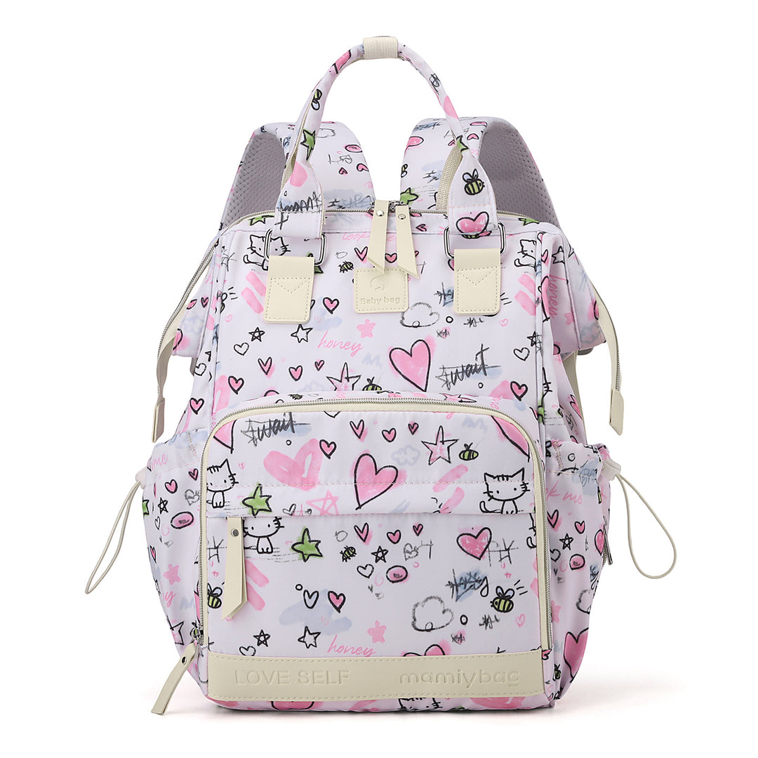 Playful Graphic Print Baby Diaper Backpack Kalsten