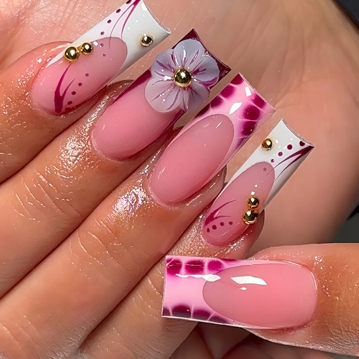 Premium Floral Nail Art Extensions Kalsten