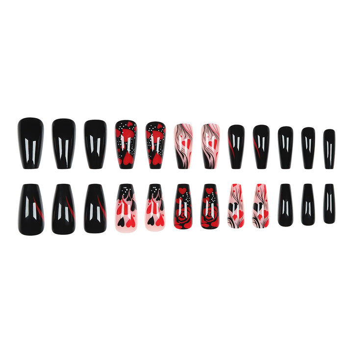 Heart-Design Artistic Press-On Nails Kalsten