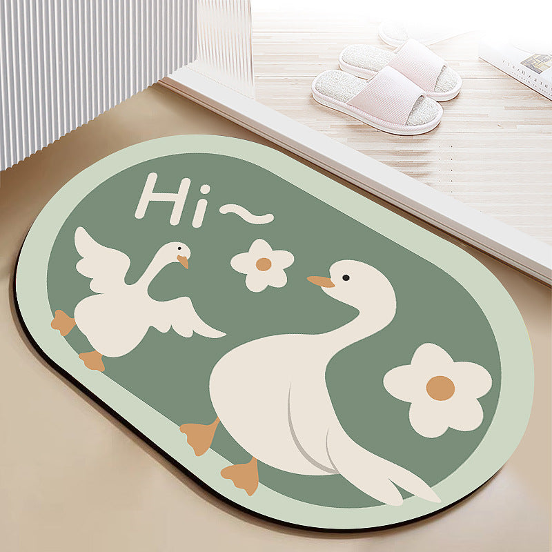 Cute Bunny-Themed Door Mat