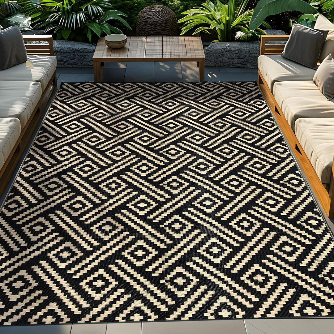 Outdoor Stripe Pattern Patio Mat
