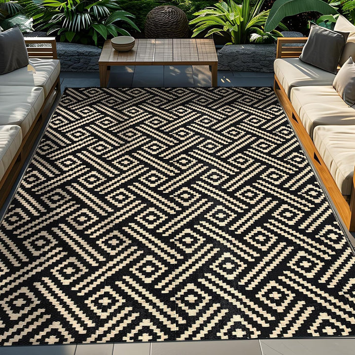 Outdoor Stripe Pattern Patio Mat