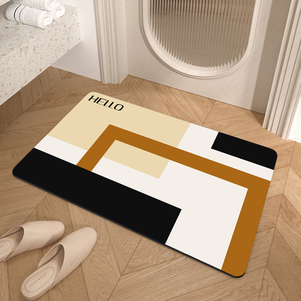 Modern Abstract Bath Mat Kalsten