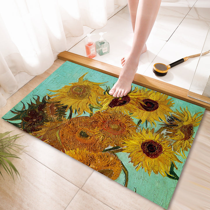 Artistic Ocean Scene Bath Mat
