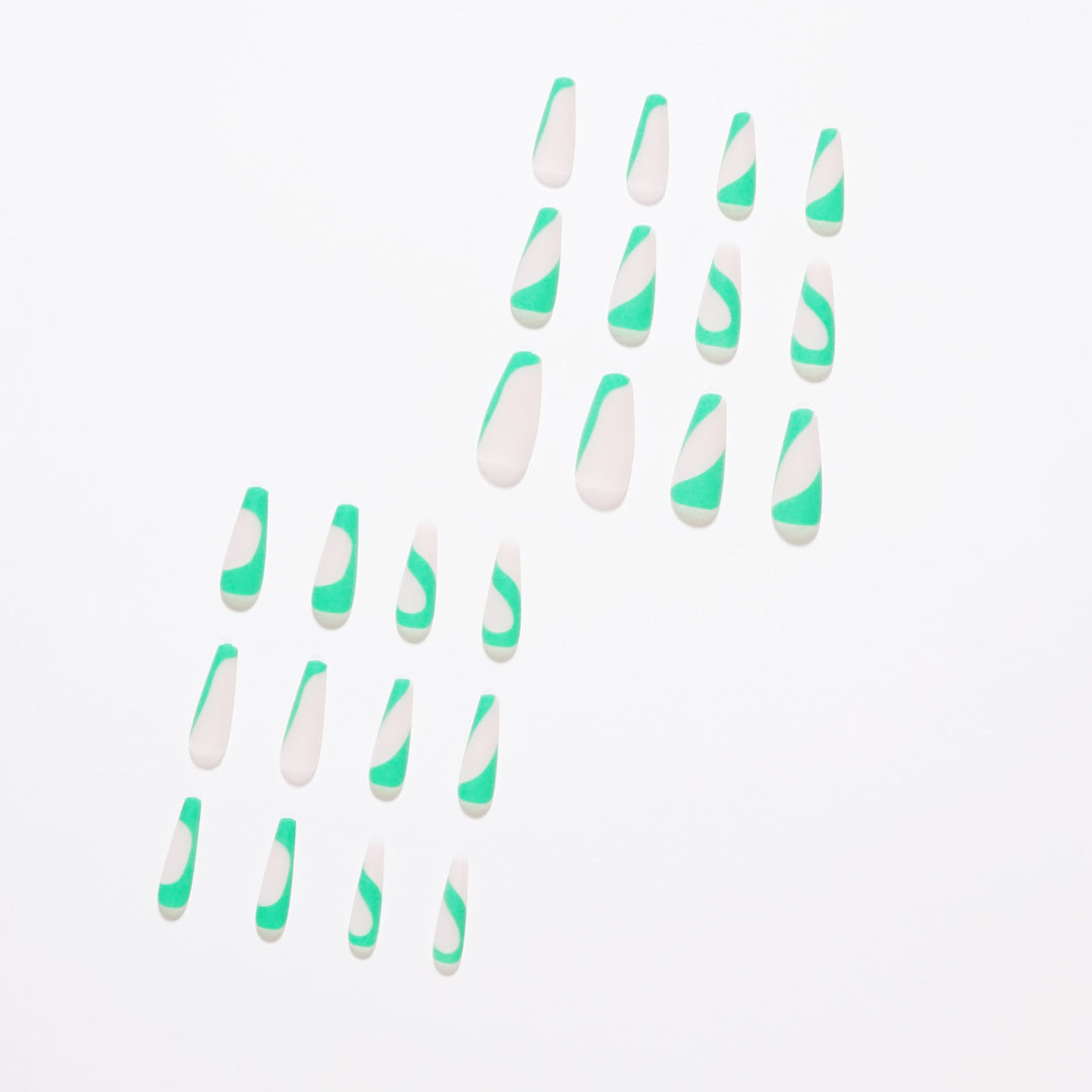 Artful nail art with modern French tip and colorful accents Kalsten