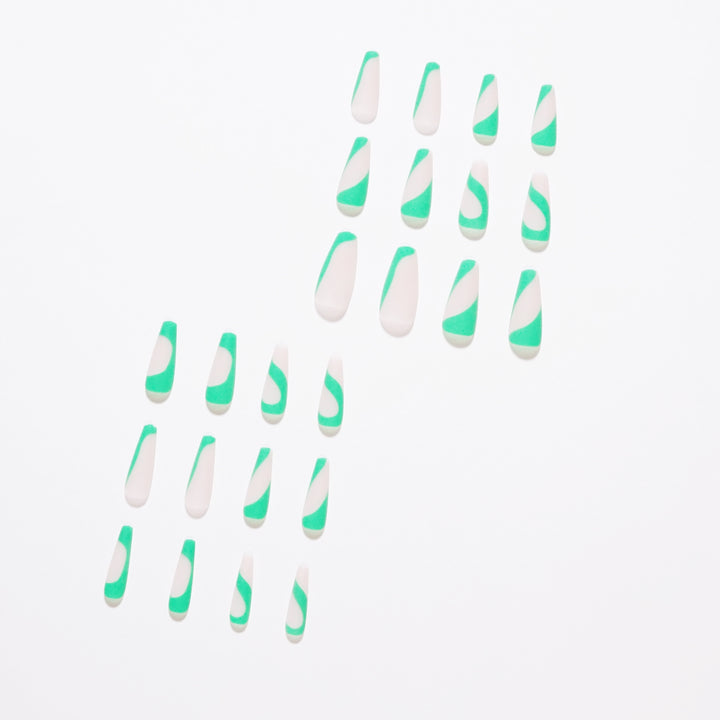 Artful nail art with modern French tip and colorful accents Kalsten