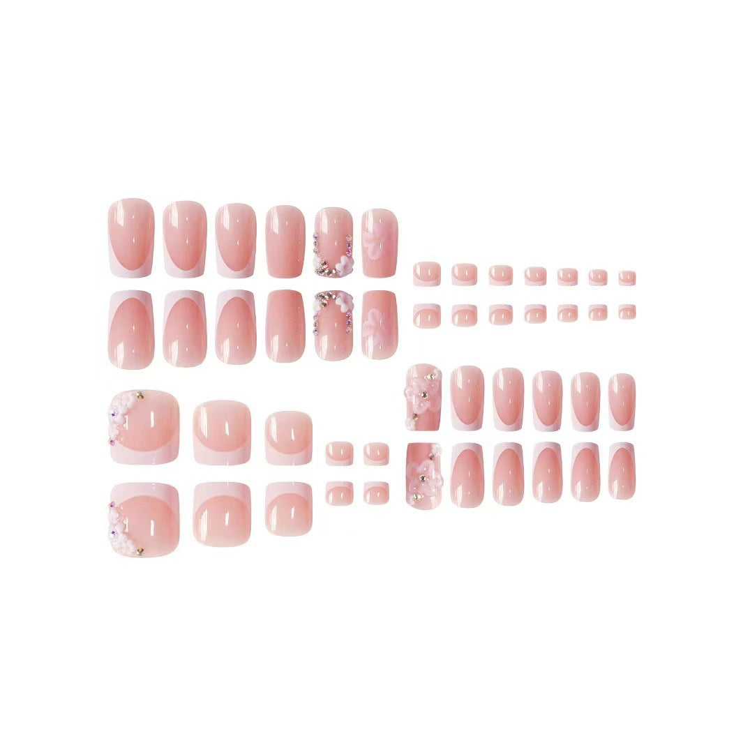 Decorative Floral Press-On Nail Extensions Kalsten