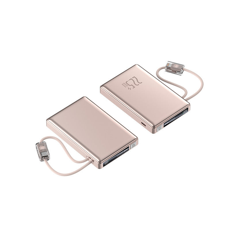 Portable power bank with fast charging function and integrated charging cable Kalsten